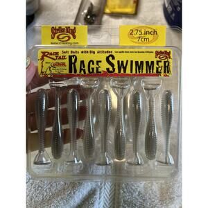 Strike King Rage Swimmer Soft Paddle Tail Swimbaits Ghost Shade